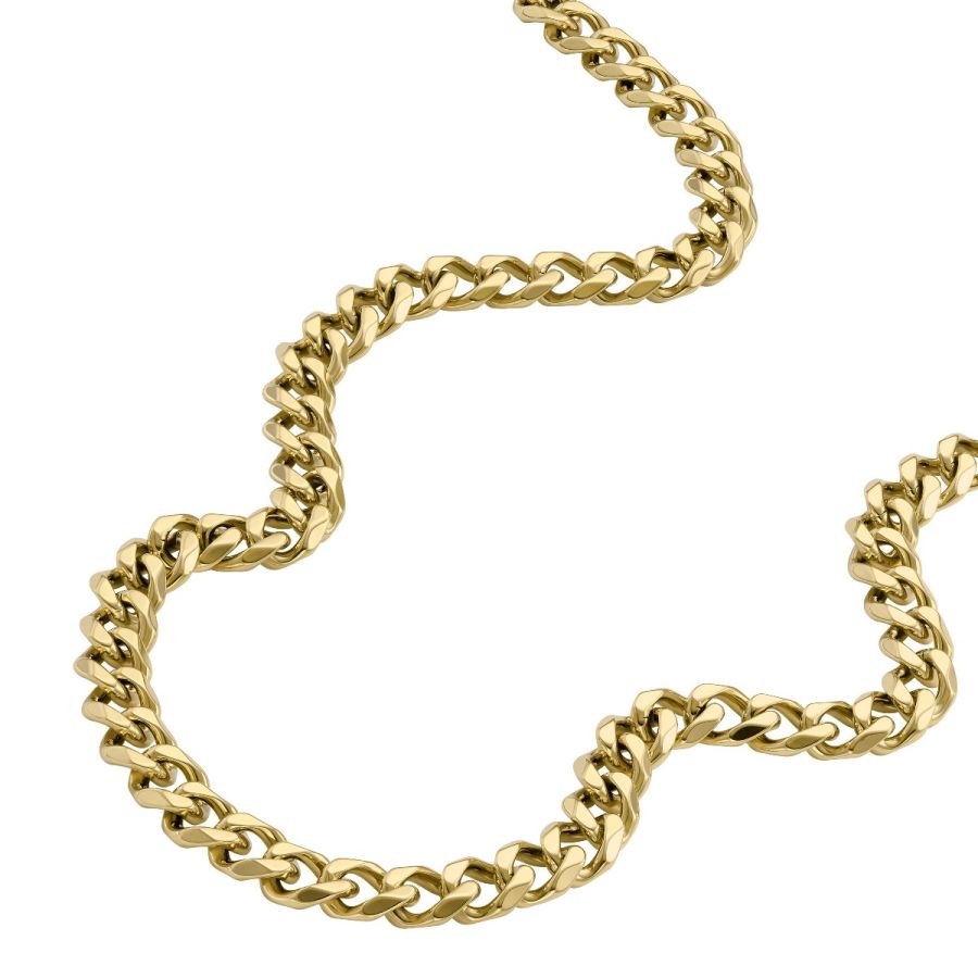 cm | JF04612710 Goldfarben Halskette Bold Chains 56 Fossil Herren Edelstahl Karat24