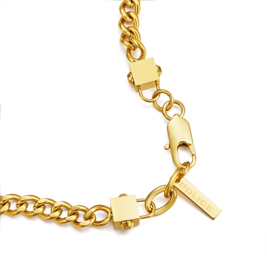 Police Metall Chained Gold-Ton Halskette 70 Herren | cm Karat24 PEAGN0002102