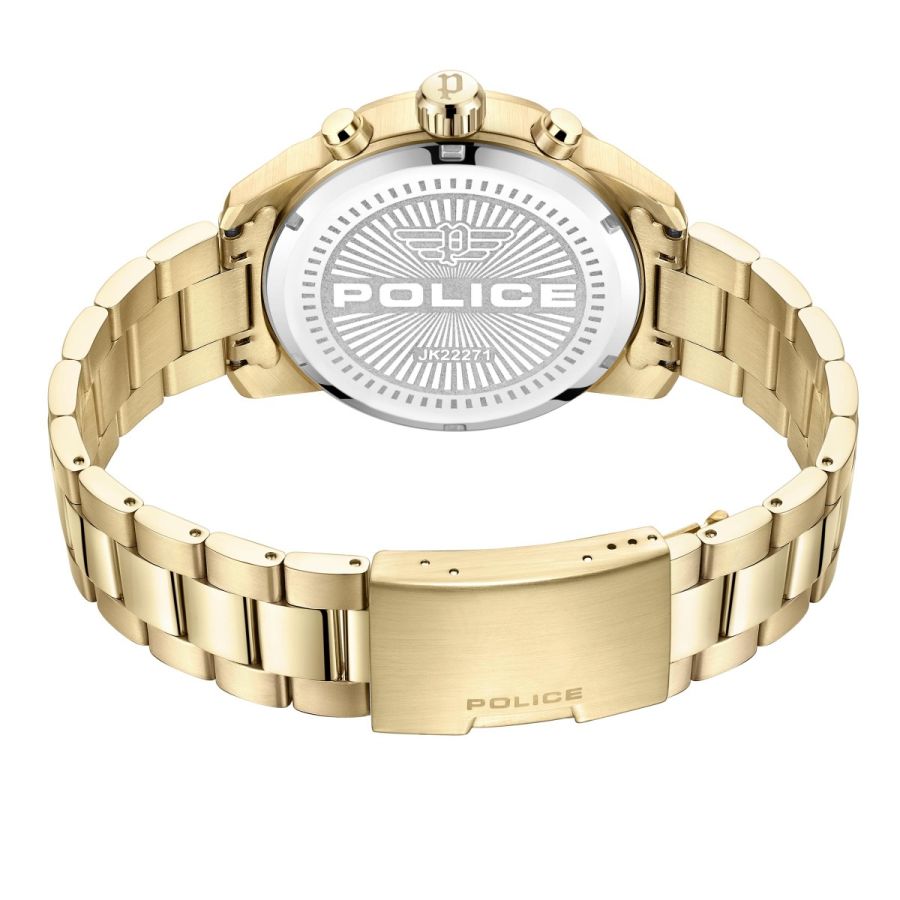 Police PEWJK2227106 Herren-Uhr Neist Multifunktion Edelstahl-Armband Gold | Quarz Karat24